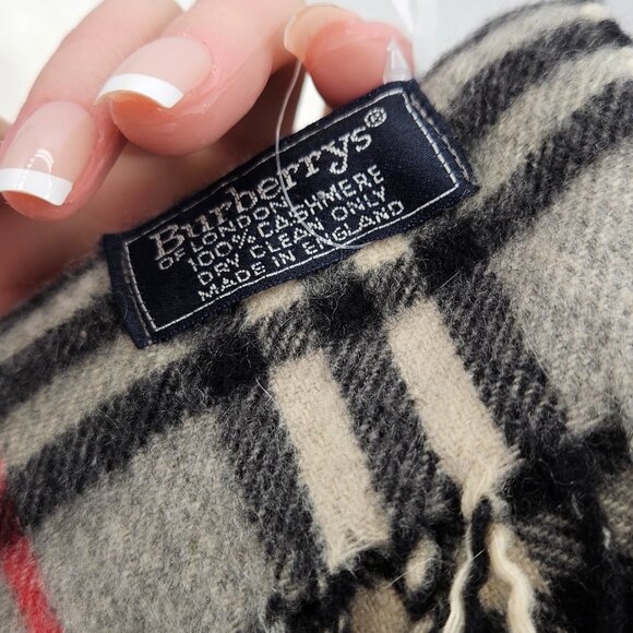 Burberry Novacheck Grey Cashmere Scarf - Picture 5 of 13